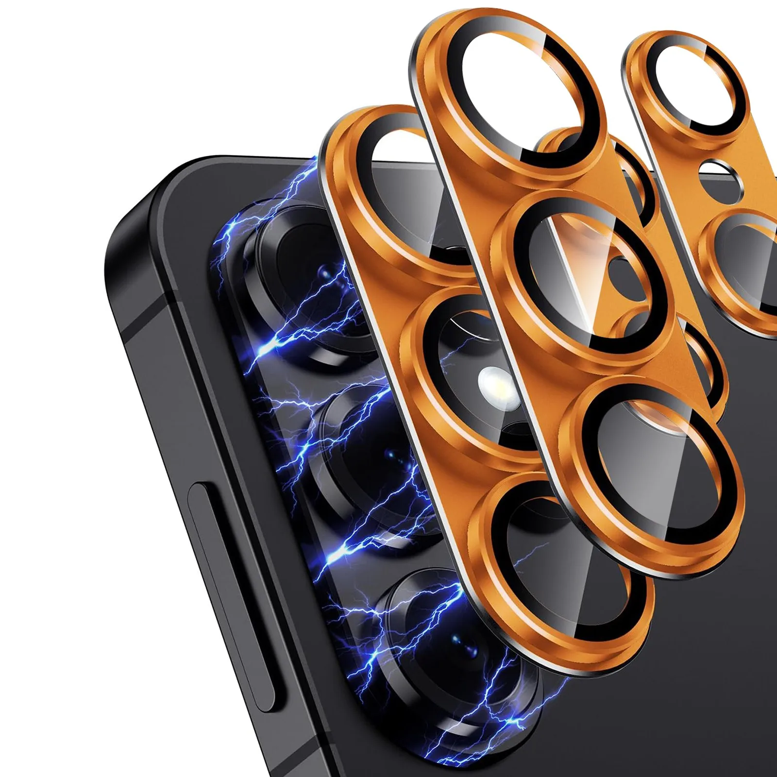 Für Samsung Galaxy S26 Ultra S26 Plus S26 Kratzschutzfolie Gehärtetes Glas Farbiger Metallring Kamera-Objektivschutz Vollständige Rückseitenabdeckung