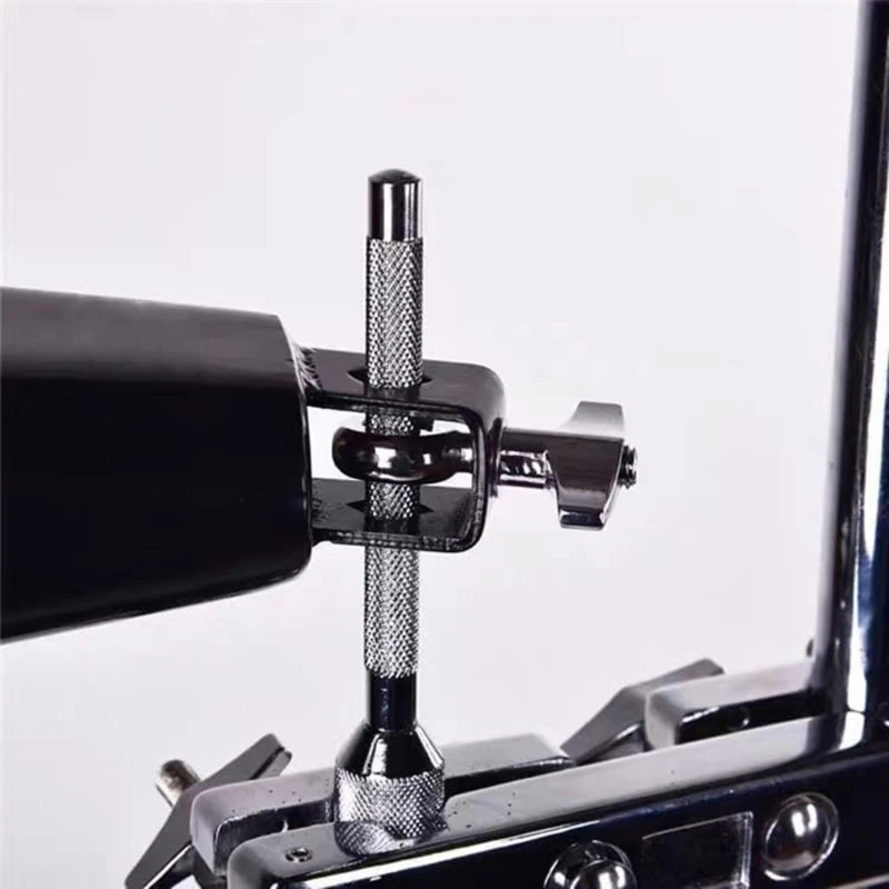 Drum Clamp System Corrosion Resistant Suitable for Stable Holding of Cowbells Includes Cowbell Set and Drumstick
