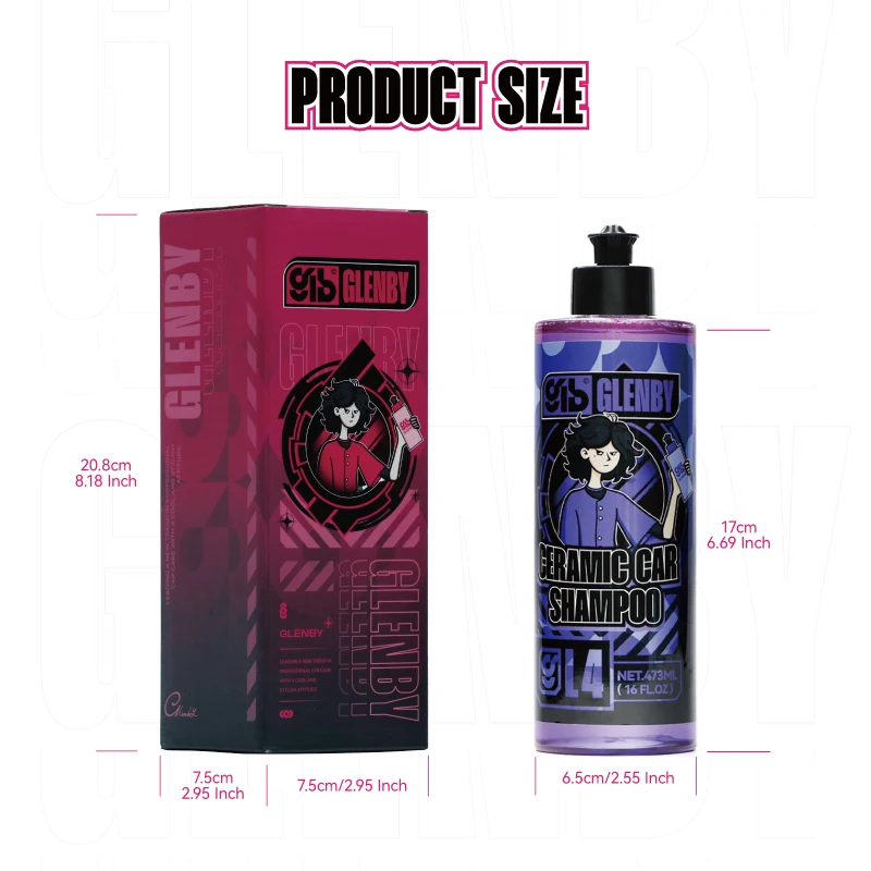 Glenby Car Wash And Wax With Protection High Hydrophobic And Make Car Shine Ceramic Car Shampoo Works With Foam Cannons