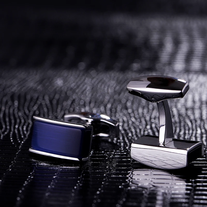 KFLK shirt cufflinks for mens Brand buttons cuff links Blue black gradual gemelos High Quality abotoaduras guests