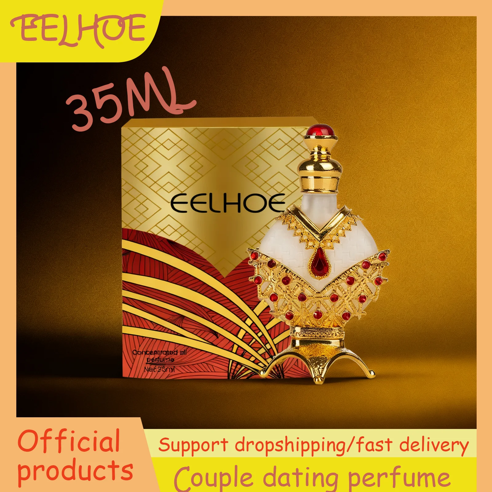 EELHOE 35ml Concentrated Perfume Oil Alcohol-Free Roll-On Long Lasting Natural Fresh Scent Gentle Non-Irritating