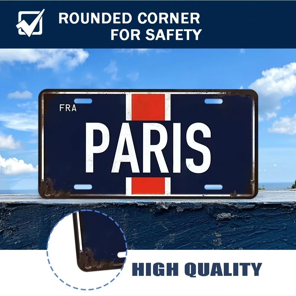 French Paris Metal Sign Decor Only 11.81x5.91