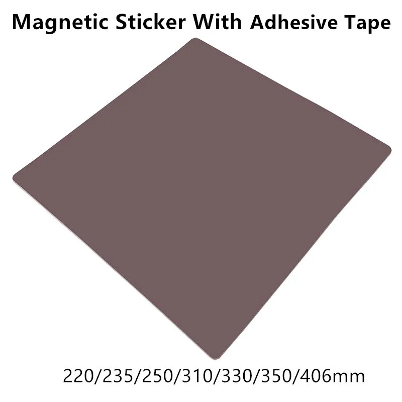 Magnetyczna naklejka z taśmą klejącą 120/235/250/310/330/350/406mm, magnetyczna podstawa, płyta montażowa do drukarki 3D dla Ender-3 Voron