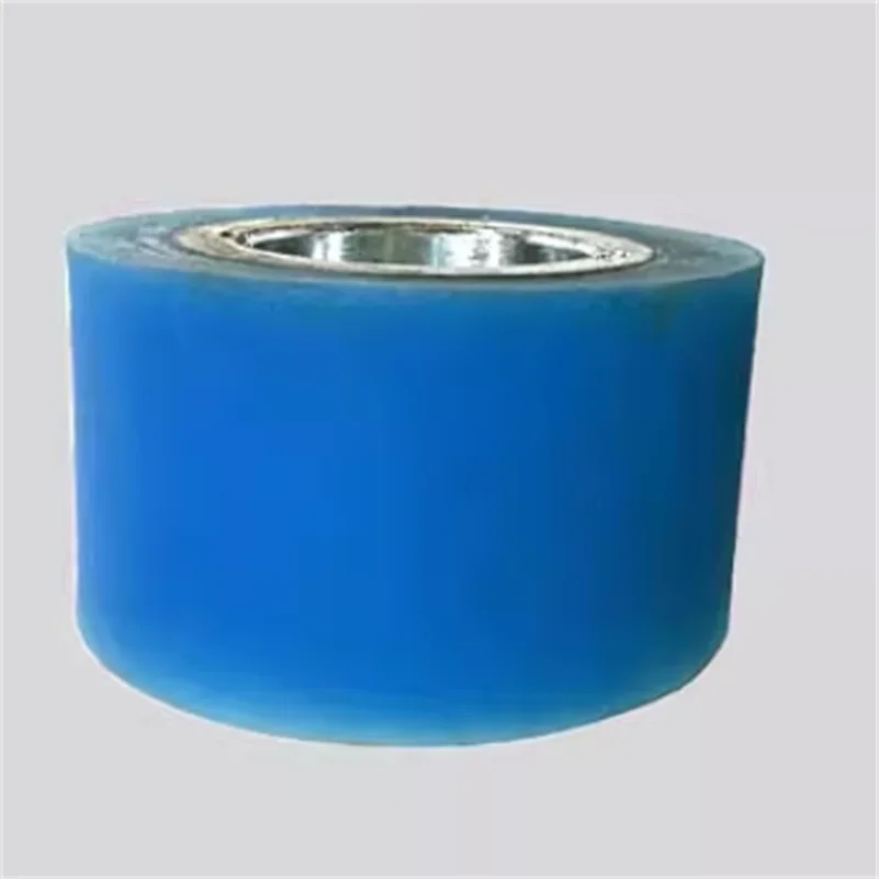 d-60-ミリメートル包装機接着圧力ホイールカプセル化ラミネートプレスウォーキングフラットホイールソフトシリコンローラー-a-t