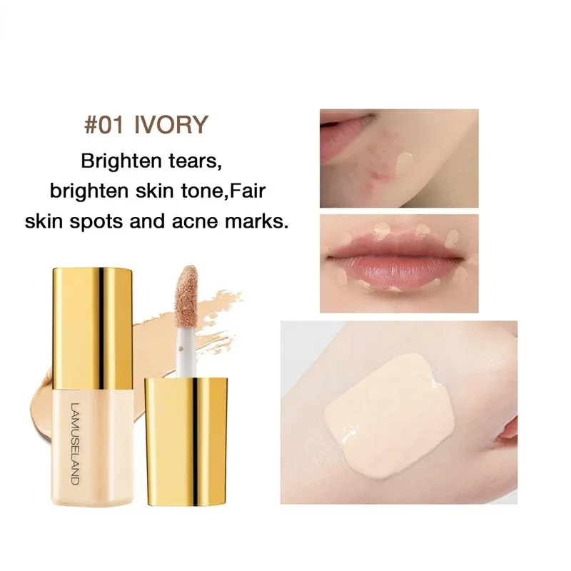 Waterproof Liquid Concealer Foundation Stick Makeup Moisturize Lasting Cover Acne Dark Circle Face Contour Cream Cosmetic