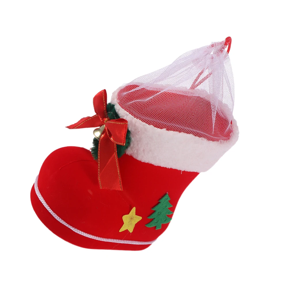 

2pcs Christmas Sock Hanging Ornament Red Gift Stocking Eco-Friendly Non-Fading for Kids Candies Decor Tree Party Home