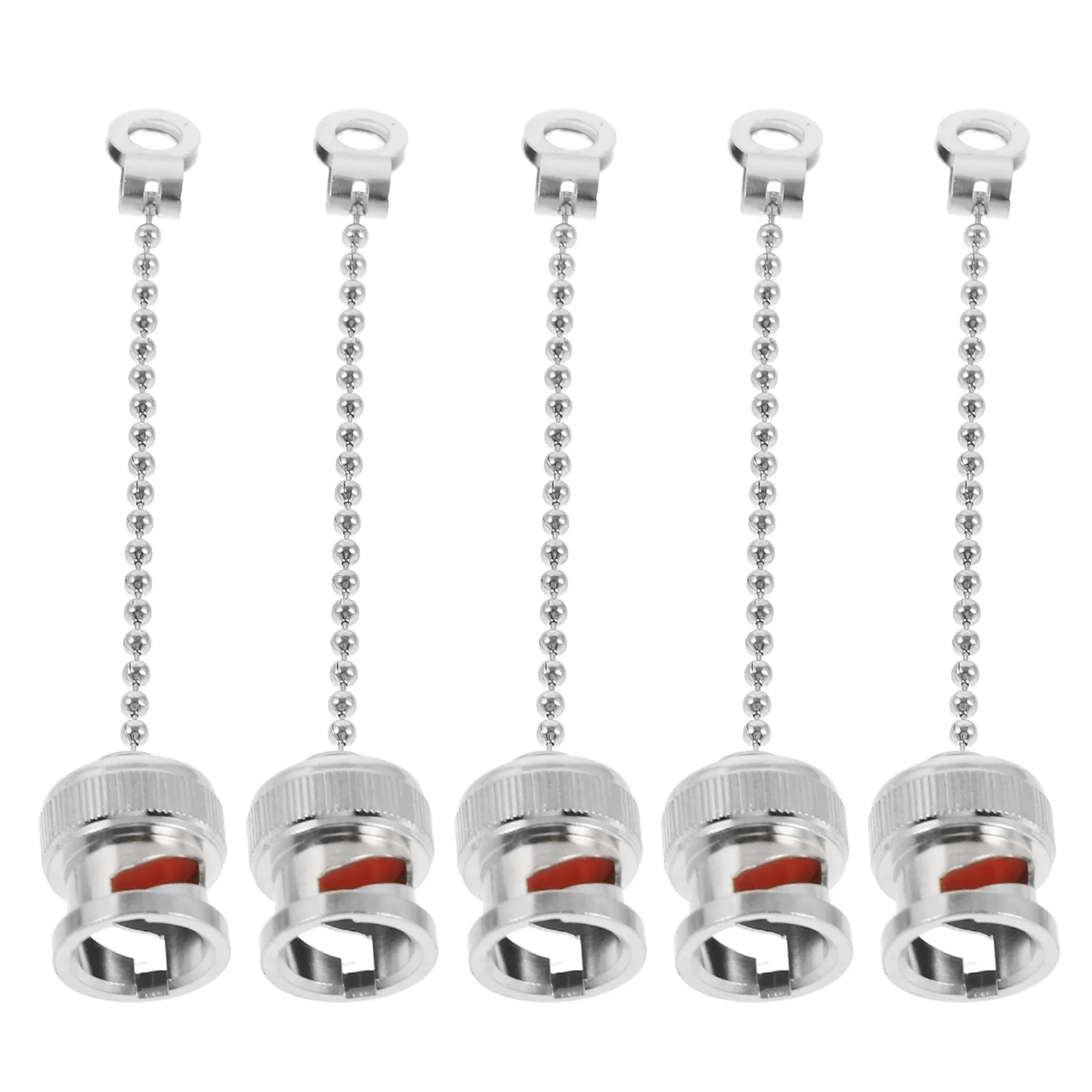 

5pcs Dust With Chain Dust Covers Protective Caps Covers For Female Connectors Accessories Connector Parts