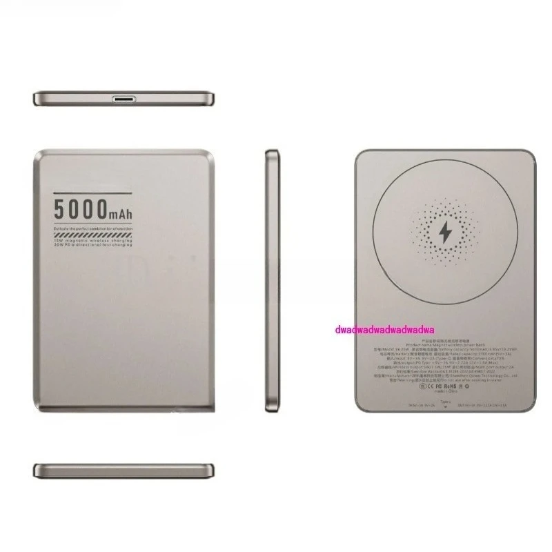 

Power Bank Беспроводной магнитный аккумулятор подходит для зарядного устройства Powerbank Magsafe емкостью 5000 мАч QI2