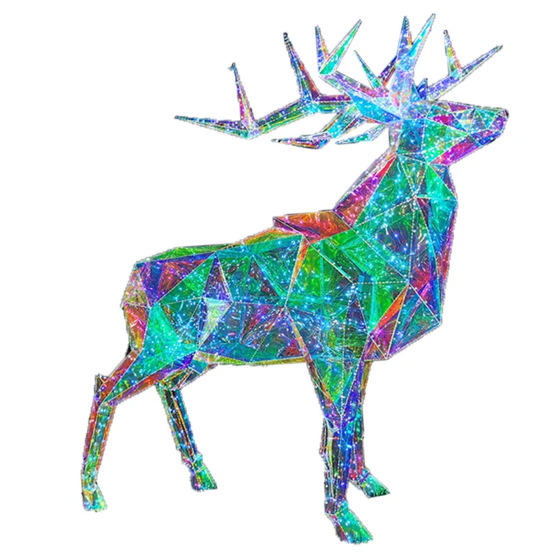 

Symphony elk large Christmas atmosphere cultural tourism night scene shopping mall landscape lighting project laser floor lamp c