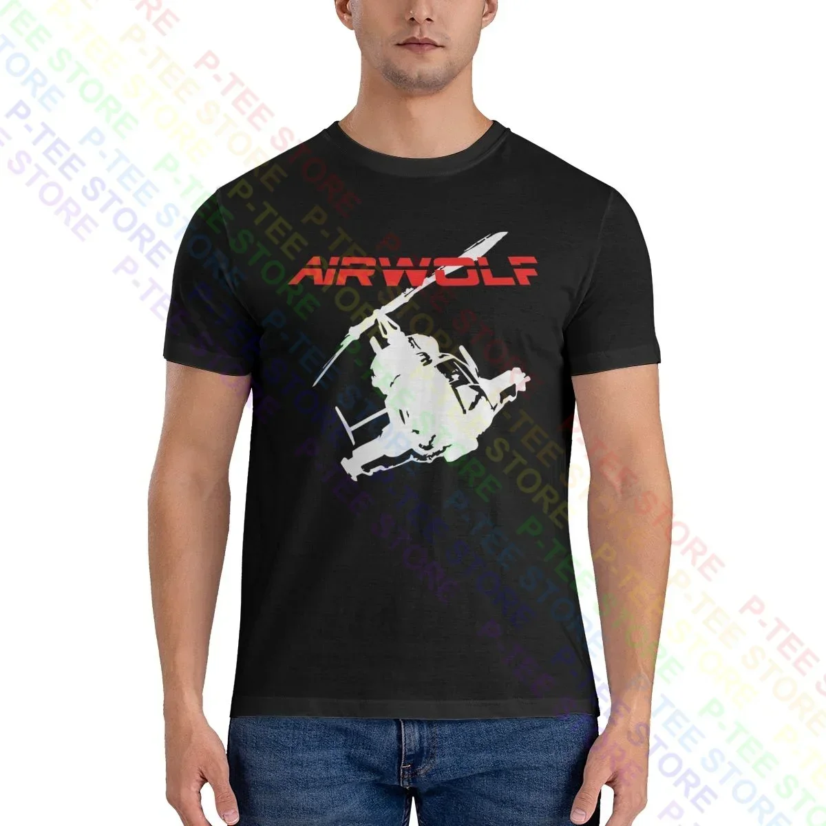 Airwolf Helicopter 80'S Tv Show Shirt T-shirt Pop Funny Harajuku High Quality Tee