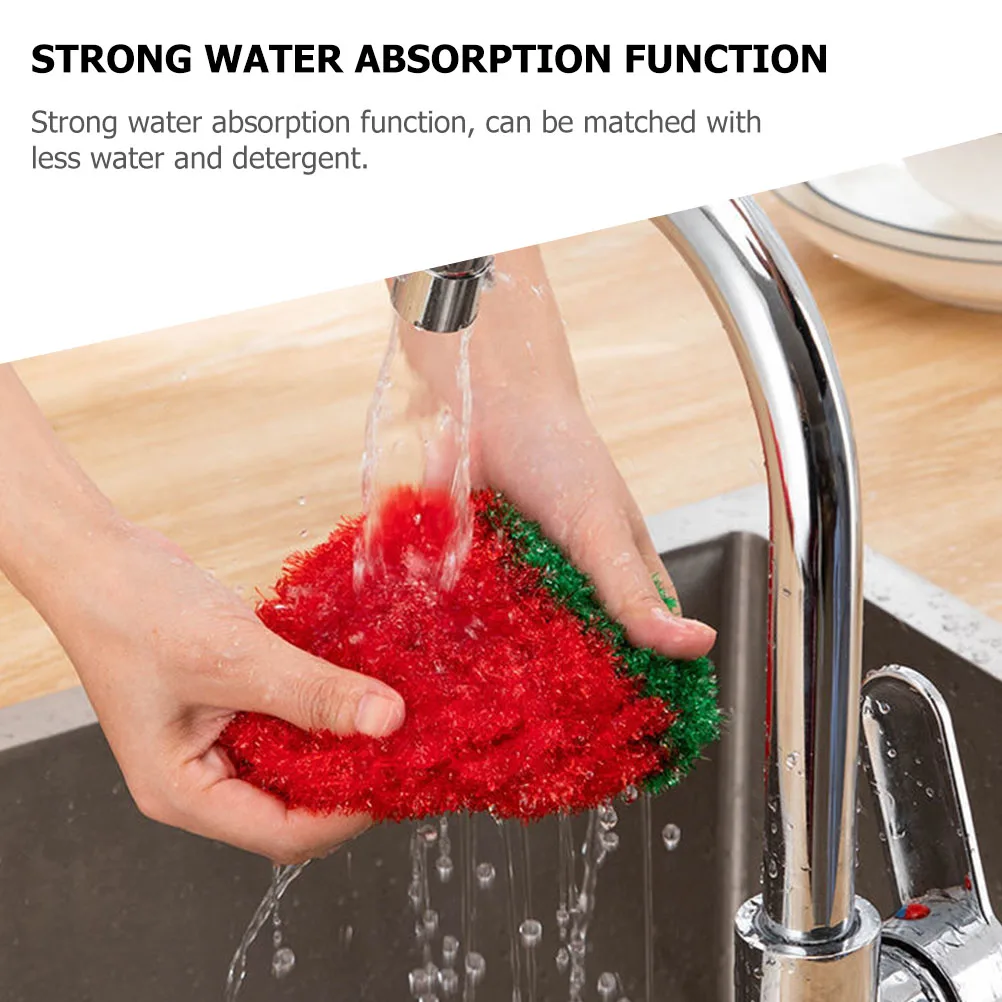 

3pcs Premium Dish Towels Red Scrubbers Washing Dishes Strawberry Crochet Drying Cloth Cleaning Towel Scouring Dishcloth Kitchen