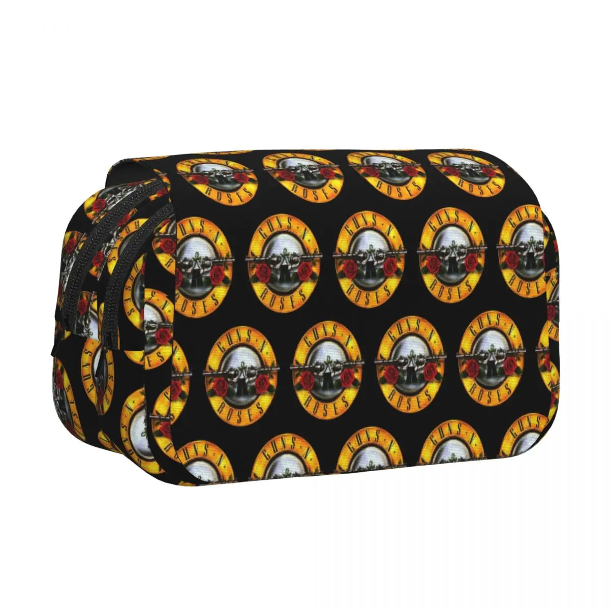 Guns N Rose Heavy Metal Steampunk Music Pencil Cases Pen Holder Hard Shell Large Storage Pen Box Pencil Bag for Boy Girl School