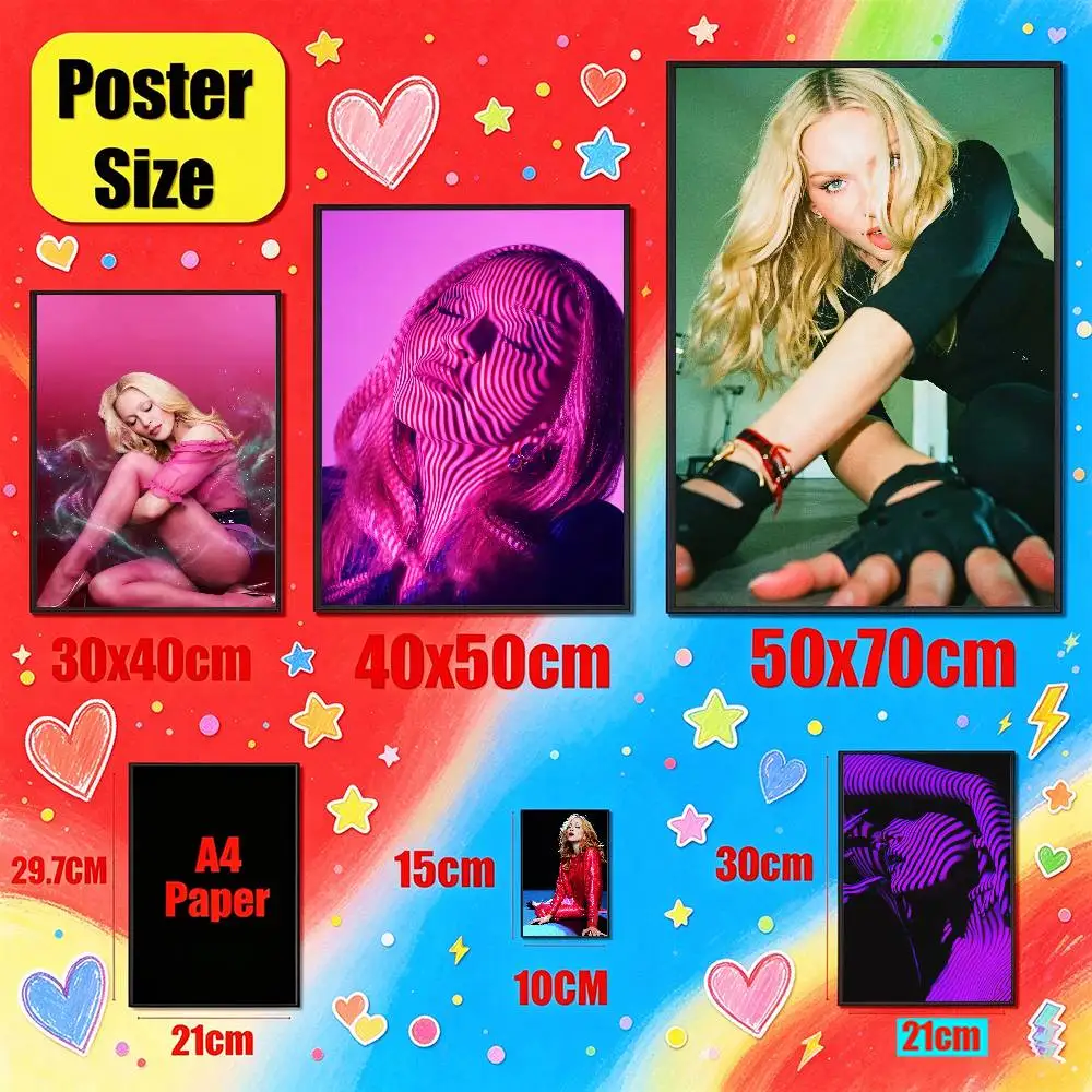 Sticker Home Decoration Custom Self-adhesive Souvenirs Playbill For Madonna Confessions 2 II Poster Cover