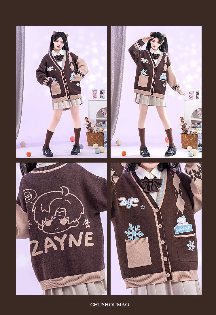 Zayne Cosplay Costume for Halloween Christmas Role Playing Party New Love and Deepspace sweater cute style popular cardigan