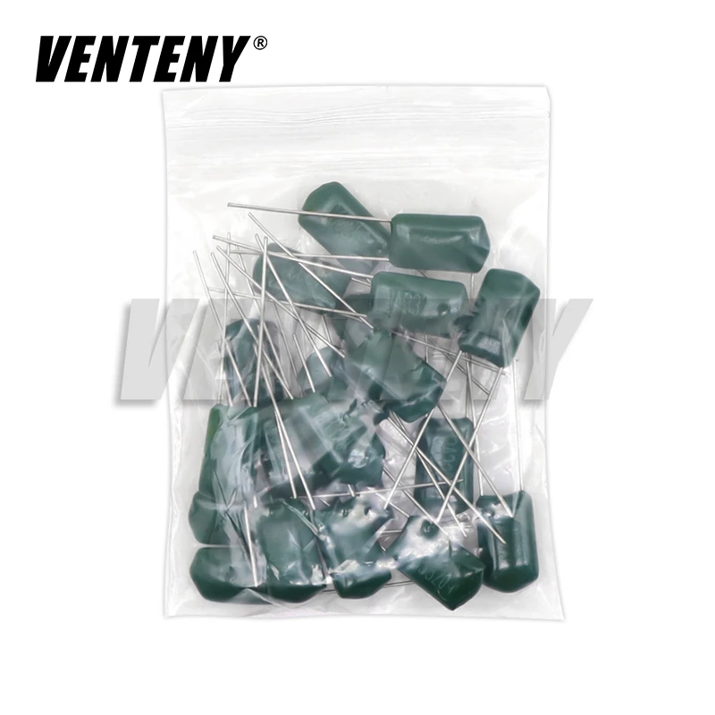 20pcs Polyester film capacitor 250V 400V 1000V 2.2nF 4.7nF 10nF 22nF 68nF 100nF 2E222J 2E472J 2E223J 2E683J 2E104J 2G103J 3A332J