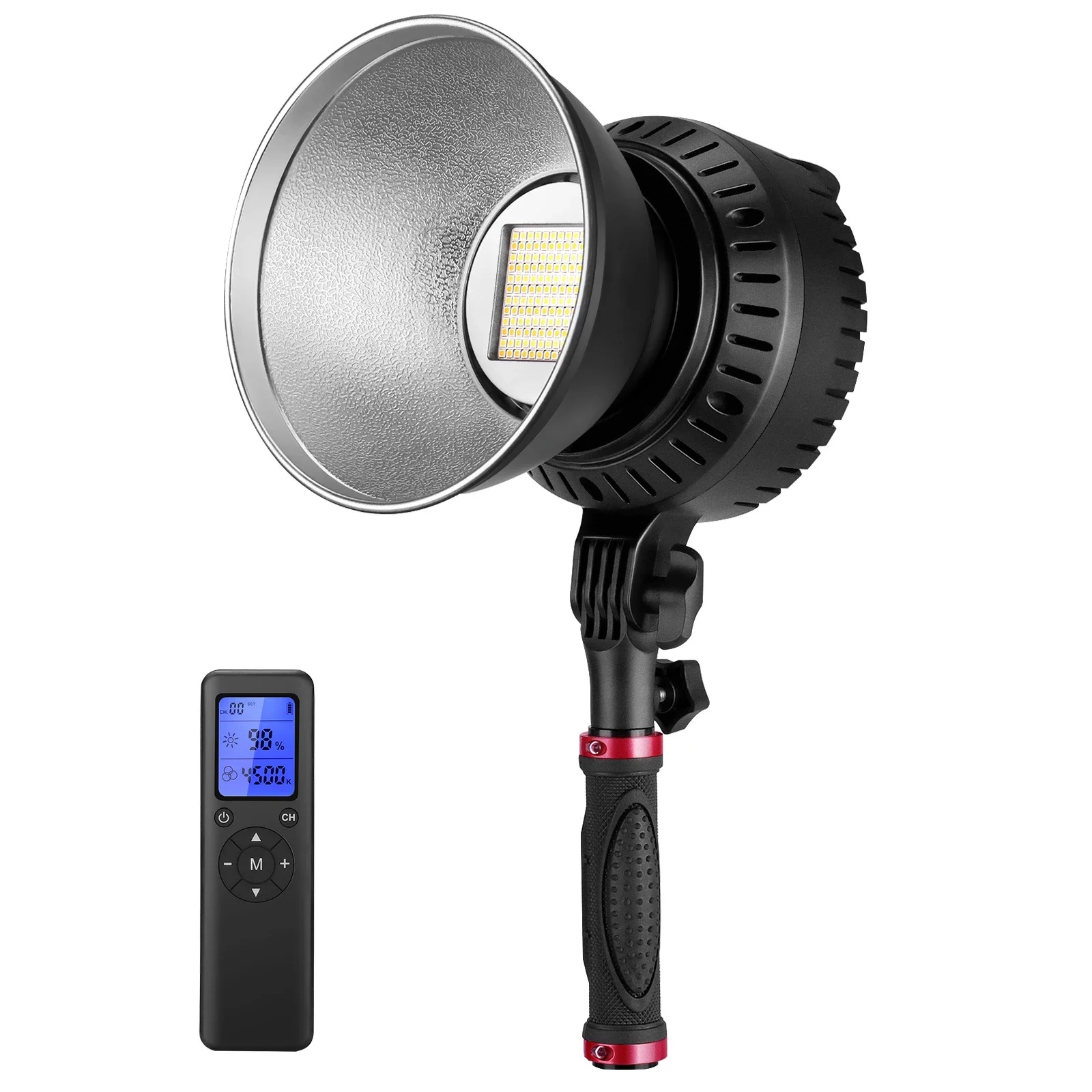 Luz de Video LED Bicolor NEEWER CL-60B de 60W, Temperatura de Color 3200K~5600K, 30000 Lux con Reflector, Ventilador Silencioso, Control Remoto