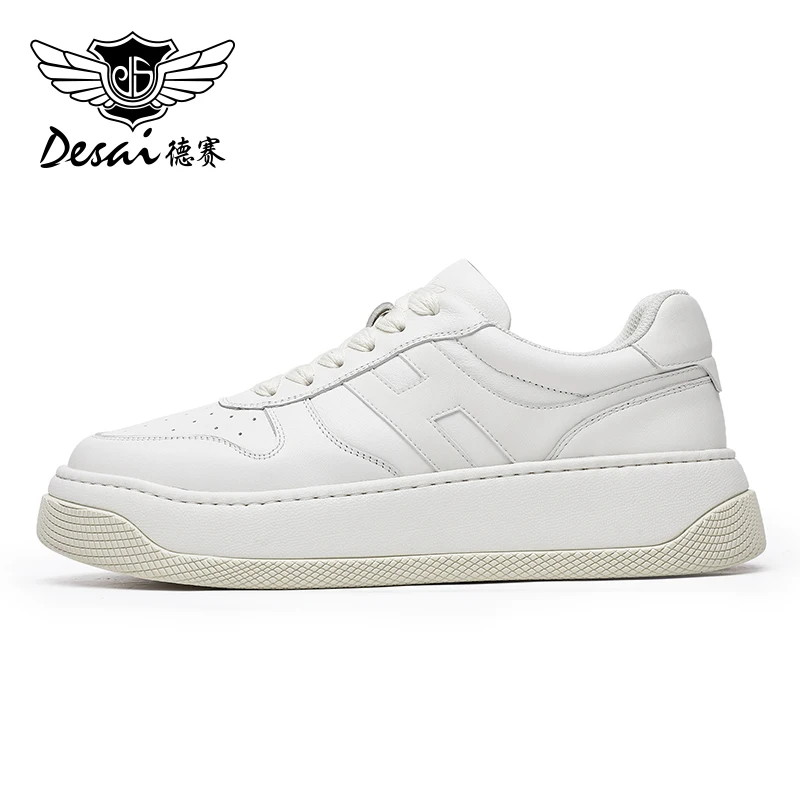 DESAI Classic Brand Men Casual Shoes Outdoor Sneakers Full Grain Leather Lace-Up Winter Shoes for Men 2024