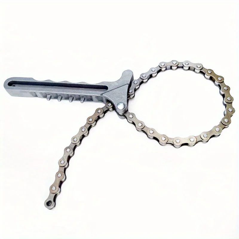 General-purpose oil chain wrench, engine oil and fuel filter element removal tool, automotive engine torque chain wrench,