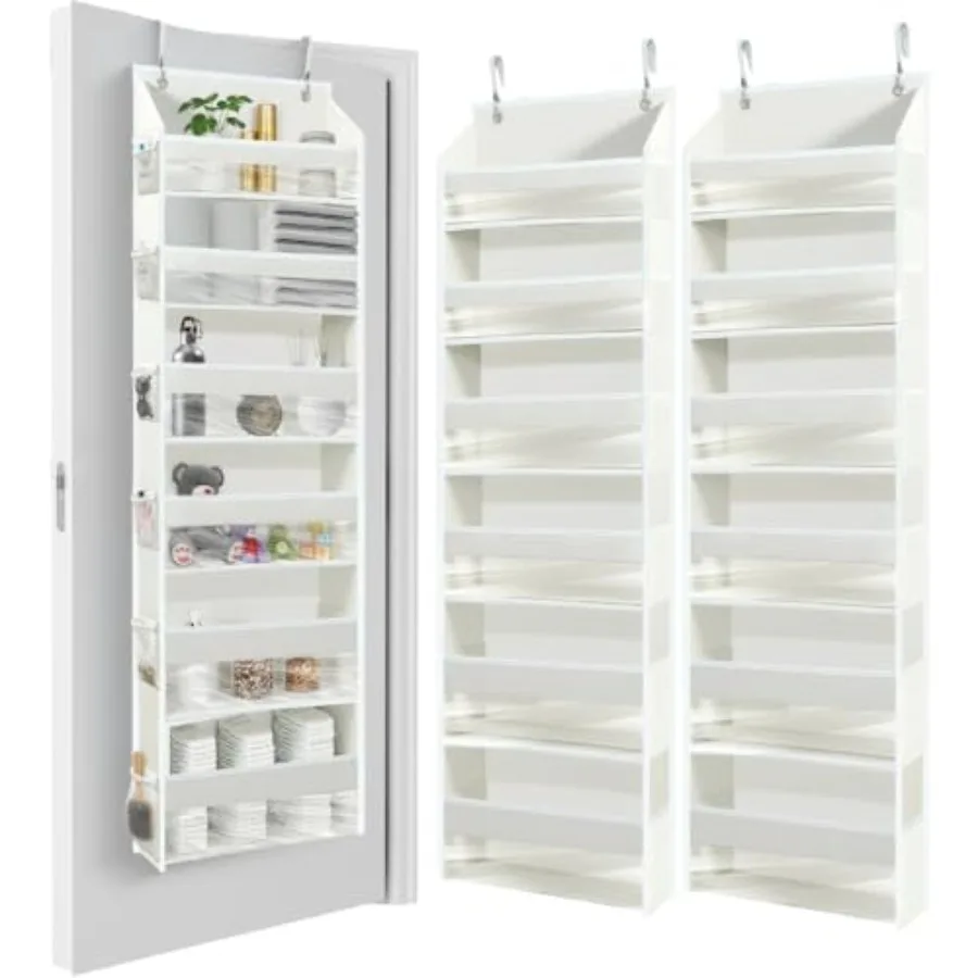 

UPGRADED 6 Tiers Over The Door Organizer Hanging - 100D EXTRA THICK and 50lbs HUGE CAPACITY 12 Side Mesh Pockets Over The Door
