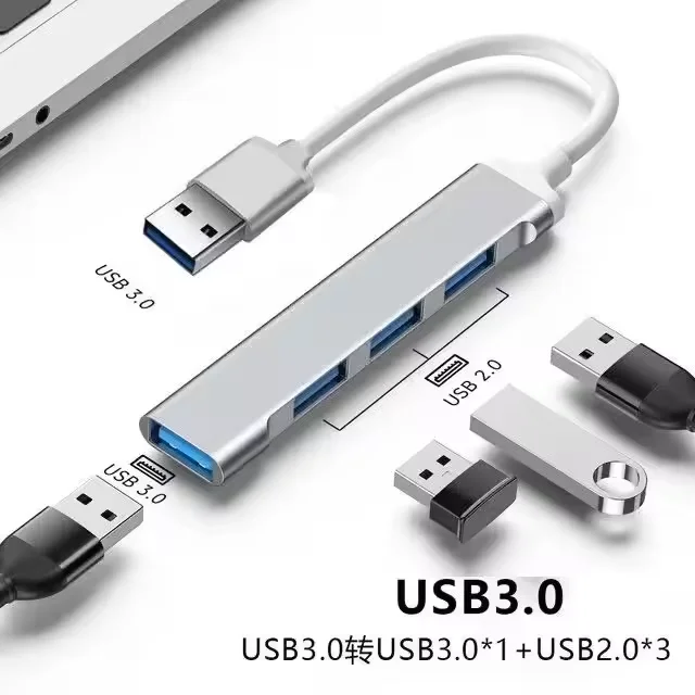 High Quality 4 in 1 USB 2.0 3.0 Hub for Laptop Surface Pad Lighting Docking for iphone USB C Hub Multiport Adapter