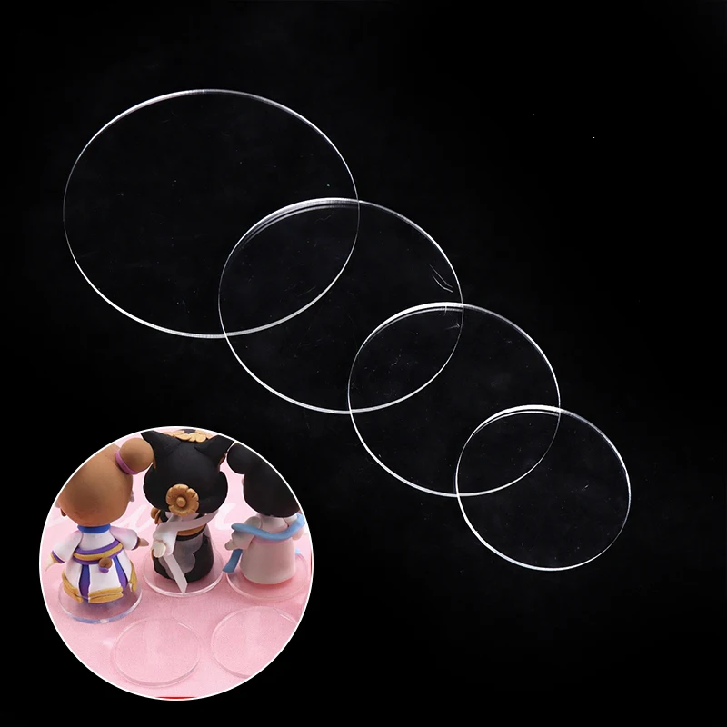 8-15CM Figure Doll Acrylic Transparent Round Bases Fluid Bear Molds Bases Clay Pottery Sculpture Tool