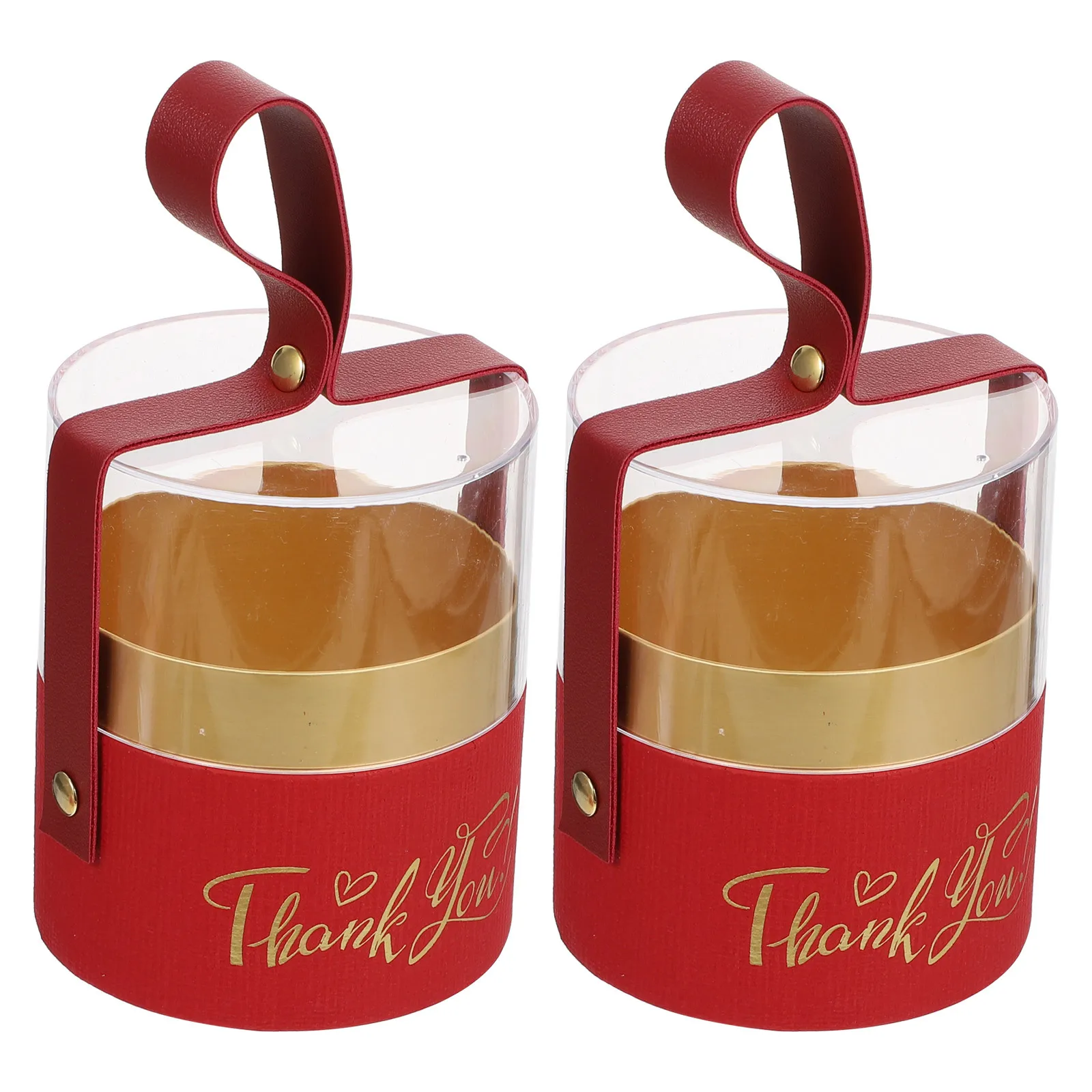 2 個のシリンダーキャンディボックス透明蓋チョコレートボックスポータブルギフト収納ケースエレガントなデザイン耐久性のある実用的な結婚式