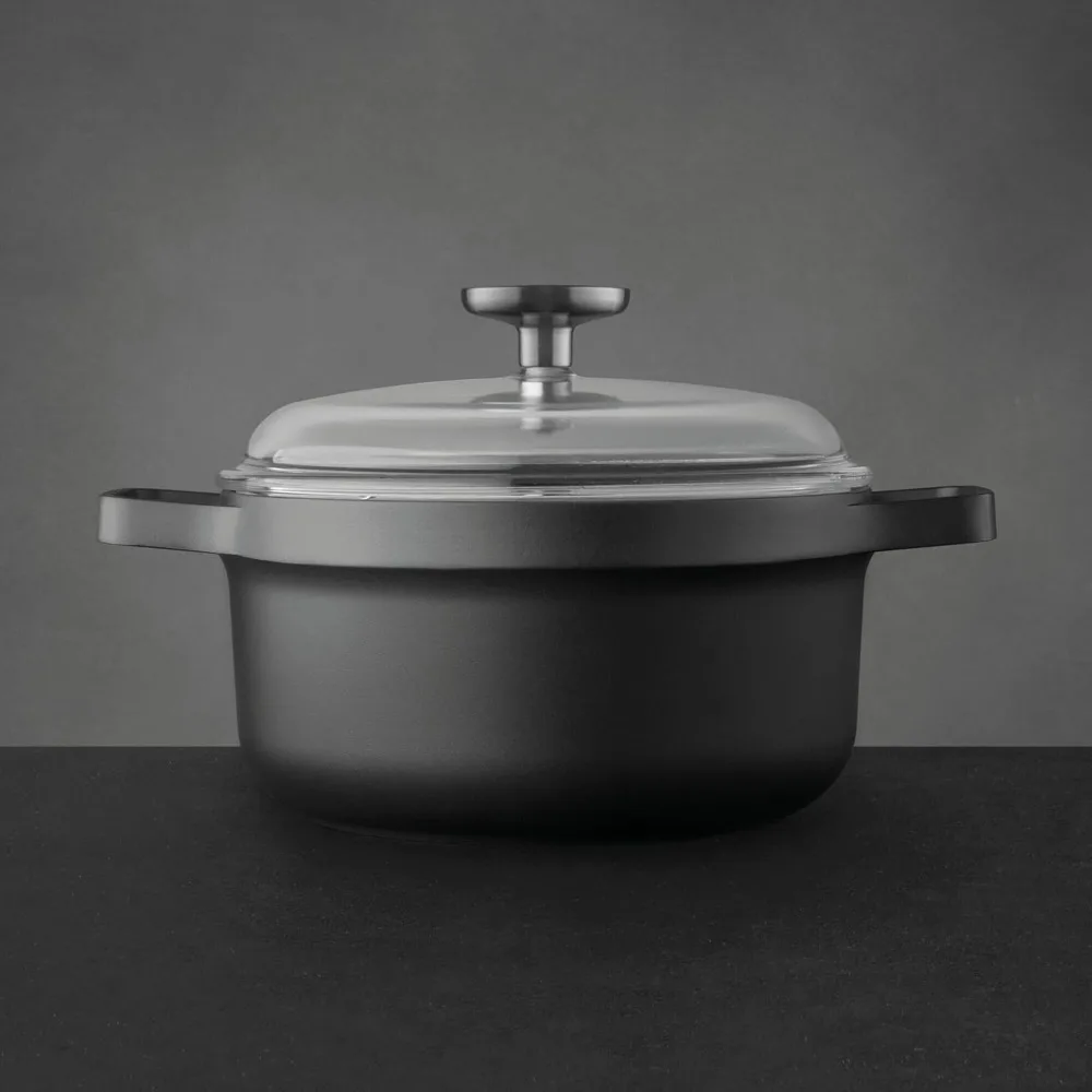 

BergHOFF GEM 8" Nonstick Stockpot 3qt Ferno-Green with Glass Lid Induction Cooktop Ready Non-Toxic Coating