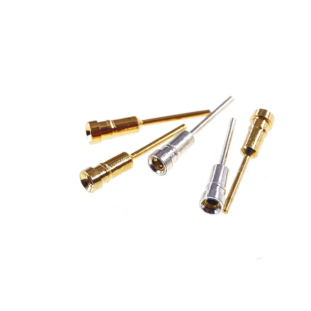 100Pcs Pin Socket for Round Plug 0.5mm Diameter Spring Contact Clip Loaded Connector IC Leads Receptacle