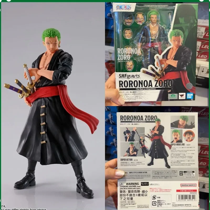 

Цельная фигурка S.H.Figuarts Roronoa Zoro, аниме-фигурка, фигурка Onigashima, фигурки, модель, орнамент, коллекционные игрушки, подарок