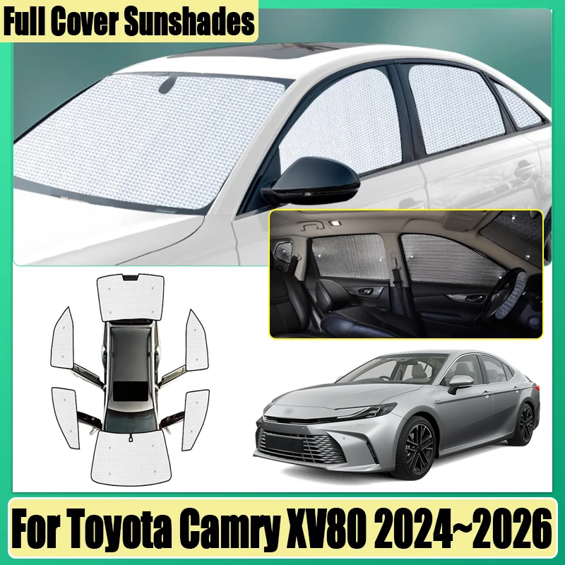 Full Coverage Sunshade For Toyota Camry XV80 2024 2025 2026 Car Covers Side Window Visor Anti-UV Privacy Blocks Auto Accessories