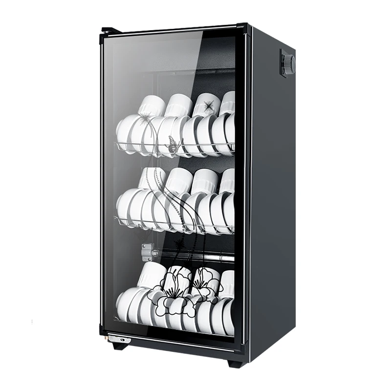 Disinfection tableware cabinet household and commercial table vertical double door stainless steel small hotel kitchen