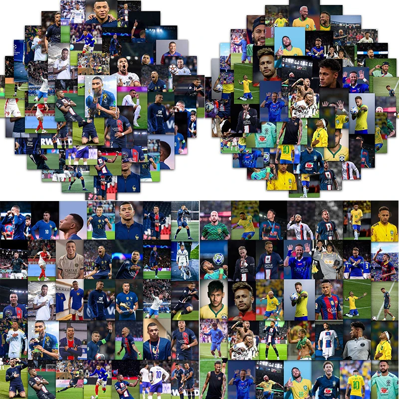 

60PCS Football Star DIY Graffiti Stickers Ethan Mbappé Neymar Phone Shell Book Party Decoration Waterproof Originality Sticker