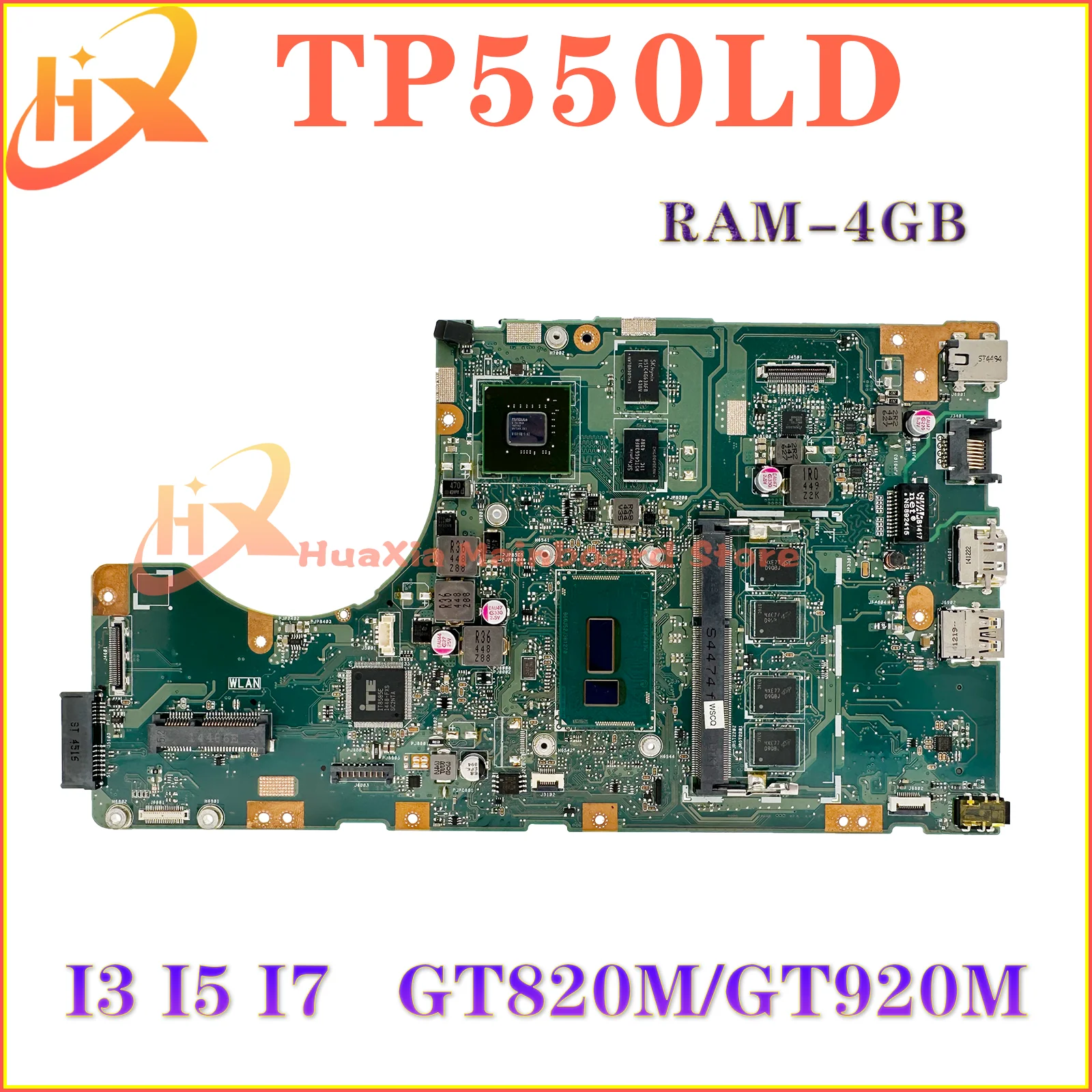 

Mainboard For ASUS TP550LD TP550LJ TP550LA TP550L J550LA J550LD Laptop Motherboard I3 I5 I7 4th Gen 4GB/RAM GT820M/UMA