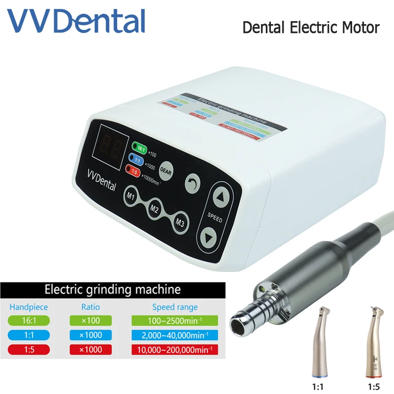VVDental Dental Clinical Brushless LED Micro Motor Fiber Optic Electric Micromotor Handpiece Odontología Dentistry Tool