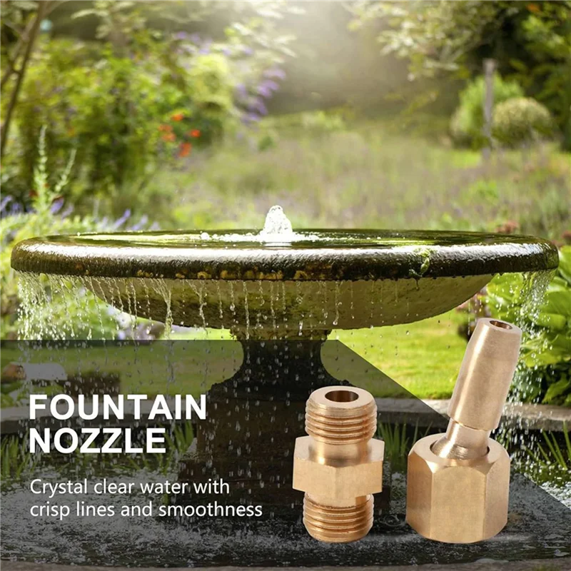 

PORK-24Pcs 1/8Inch Brass Gushing Sprays Water Fountain Nozzles Universal Water Curtain Nozzle Landscape Fountain Decoration