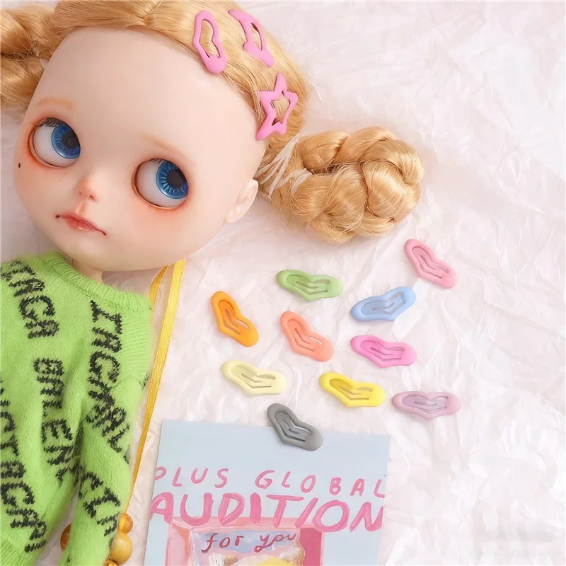 BJD ブライス人形 1/6 1/12 OB11 前髪ヘアクリップカラフルなミニ 2.5 センチメートル 3 センチメートルヘアピン髪帽子服衣類アクセサリー