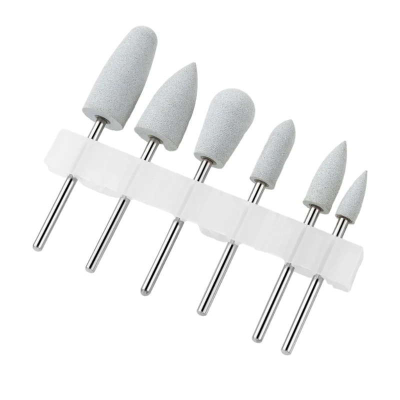 Prep and Polish Includes 6pcs Assorted Grinding Heads for Exfoliating Smoothing and Shaping Nails