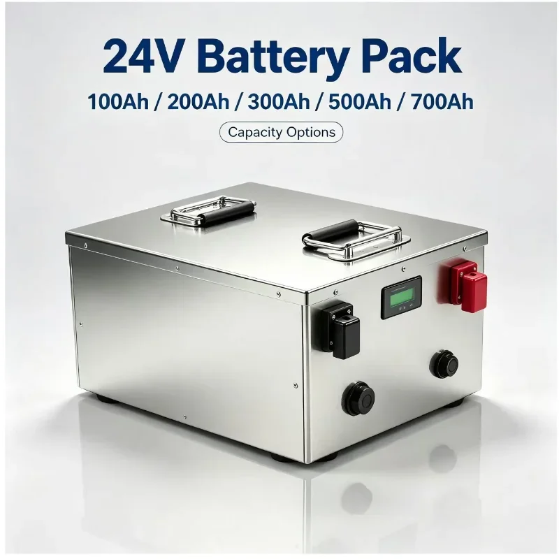24V Premium LiFePO4 Storage Battery Pack, Reliable Power Source For Recreational Vehicle & Portable Power Appliances, Stable Saf