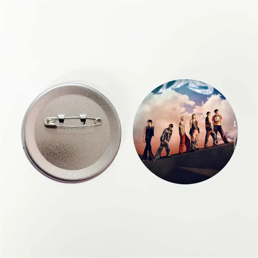 Kpop RIIZE FANCON Preview Photo Badge 6CM Round Tinplate Printing Brooch Mirror Keychain Bag Accessories Key Ring Fans Gift