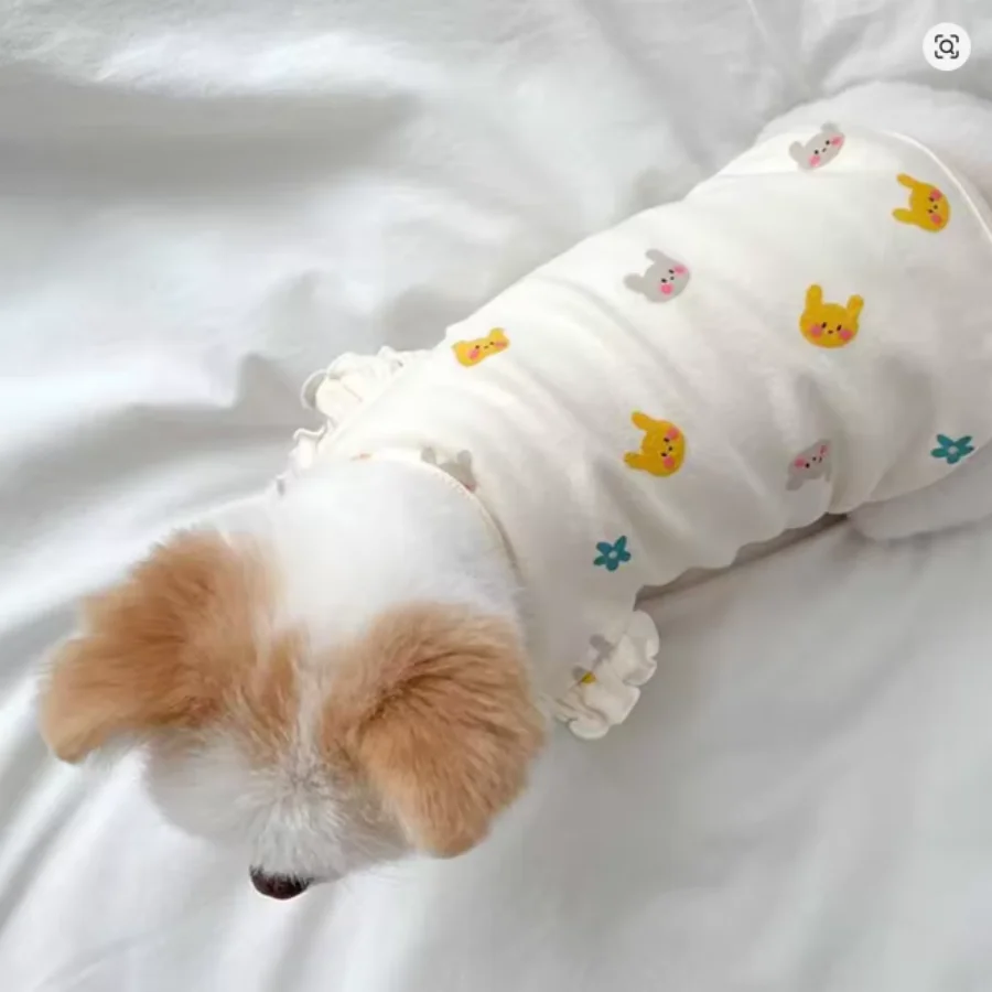 1 Stück Niedliches Frühlings- und Sommer-Tanktop für Katzen und Hunde, Weiche Atmungsaktive Kätzchen-Kleidung, Lässige Pullover für Kleine und Mittelgroße Hunde – Detail 4