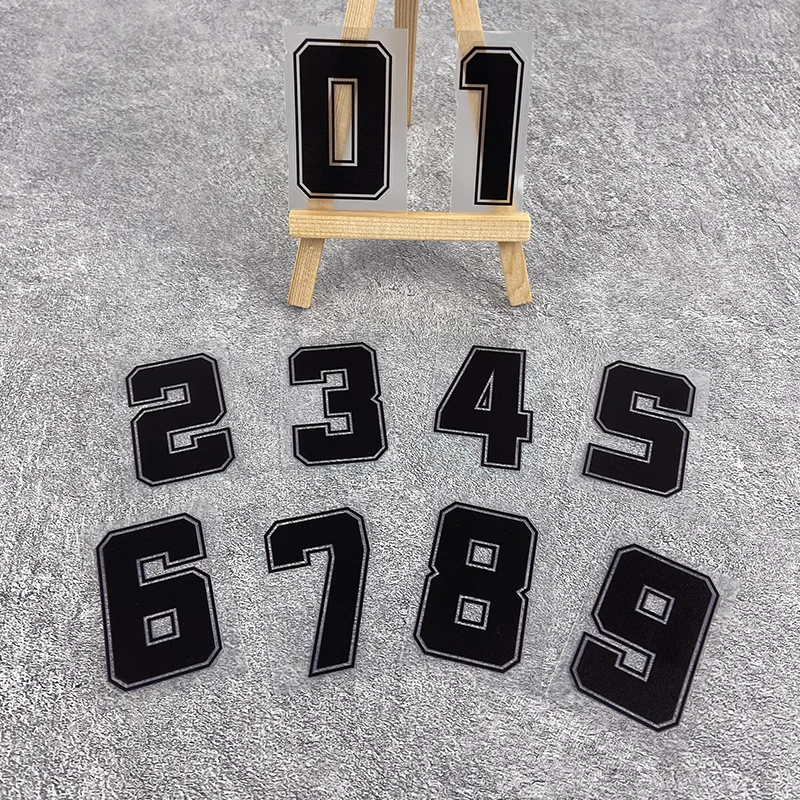 1PC 0123456789 Black Number Motorcycle Stickers Waterproof for Motorbike Fuel Tank Helmet Electric Scooter Bike Vinyl Decals
