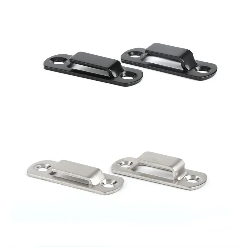 Stainless Steel Matte Black Door Latch Locks,Bifold Slide Gate Latch Lock,Safety Door Bolt Latch Lock 4 X Screws Home Hardware