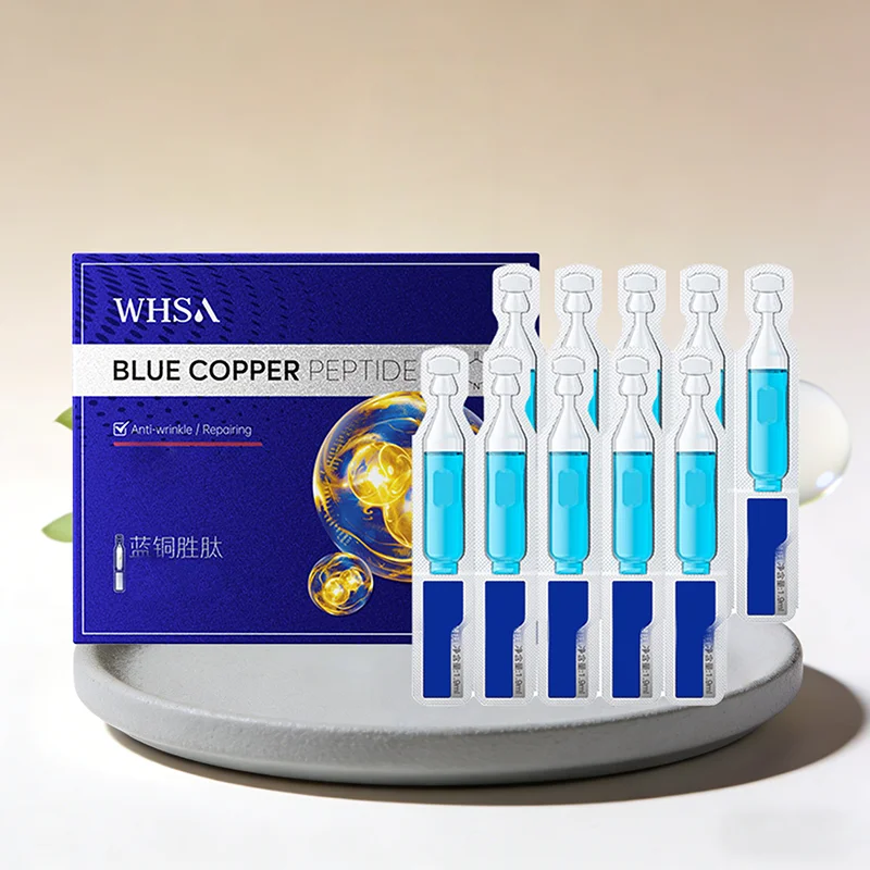 Blue Copper Peptide Single-use Facial Serum Hydrate Repair Dull Skin Portable Disposable Firm Essence Daily Home Travel SkinCare