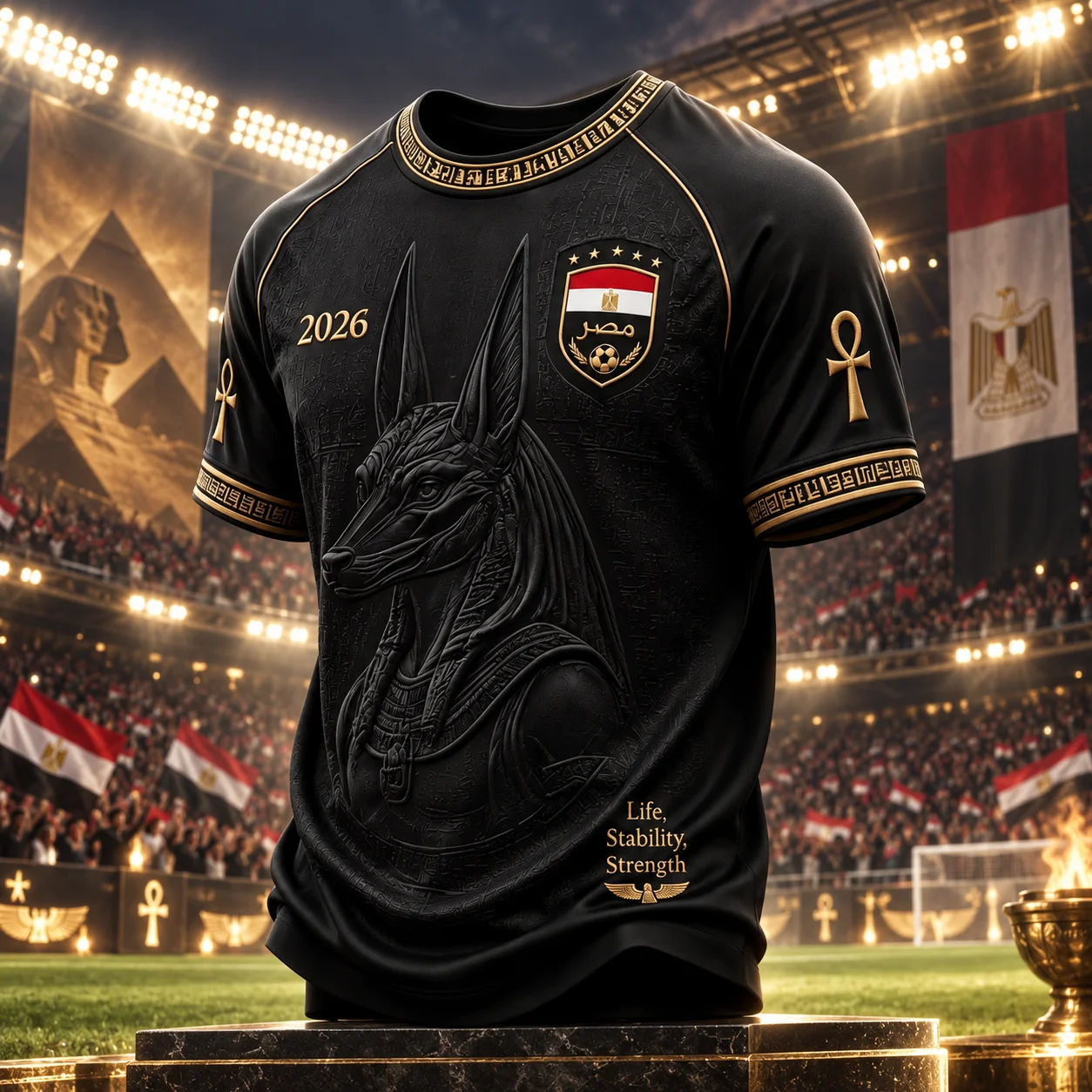 Men Fashion Egypt - قميص كرة قدم رجالي 2026 للمنتخب