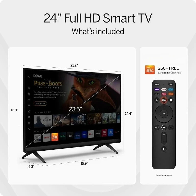 تلفزيون ذكي D-Series FHD LED مقاس 24 بوصة مع سماعة رأس بلوتوث، متوافق مع AMD FreeSync و Alexa، موديل D24fM-K01، موديل 2023 #4