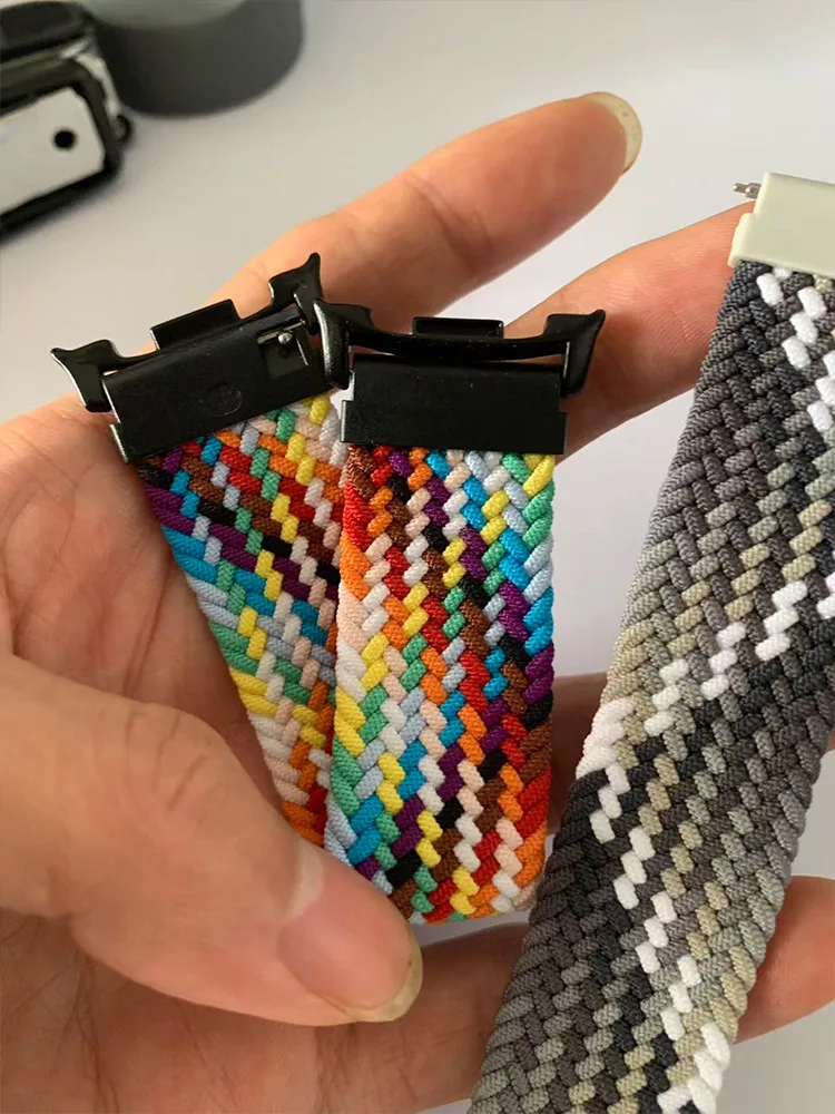 สายนาฬิกาผ้าแบบสปอร์ตสำหรับ Samsung Galaxy Watch 8 ขนาด 44 มม. 40 มม. สายถักแบบ Solo Loop สำหรับ Galaxy Watch 8 Classic ขนาด 46 มม. อุปกรณ์เสริมสายนาฬิกา