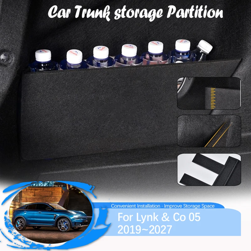 

Car Rear Trunk Storage Partition For Lynk & Co 05 2019~2027 Left Side 1 Piece Wood Back Cargo Pad Storage Cover Auto Accessories
