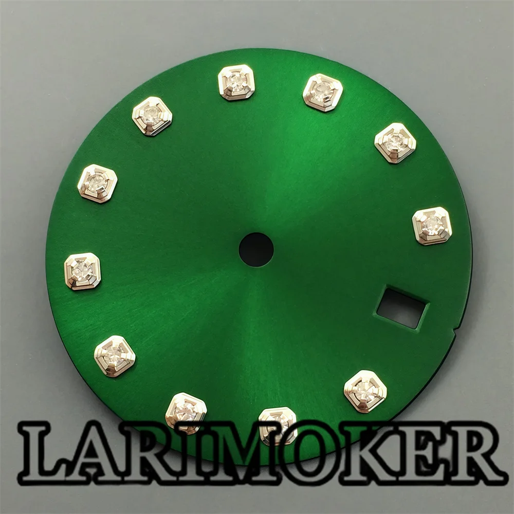 LARIMOKER 29 ملم قرص ساعة ذهبي وردي فضي الماس مؤشر مطابقة الأيدي مجموعة مناسبة للحركة التلقائية NH35 NH36