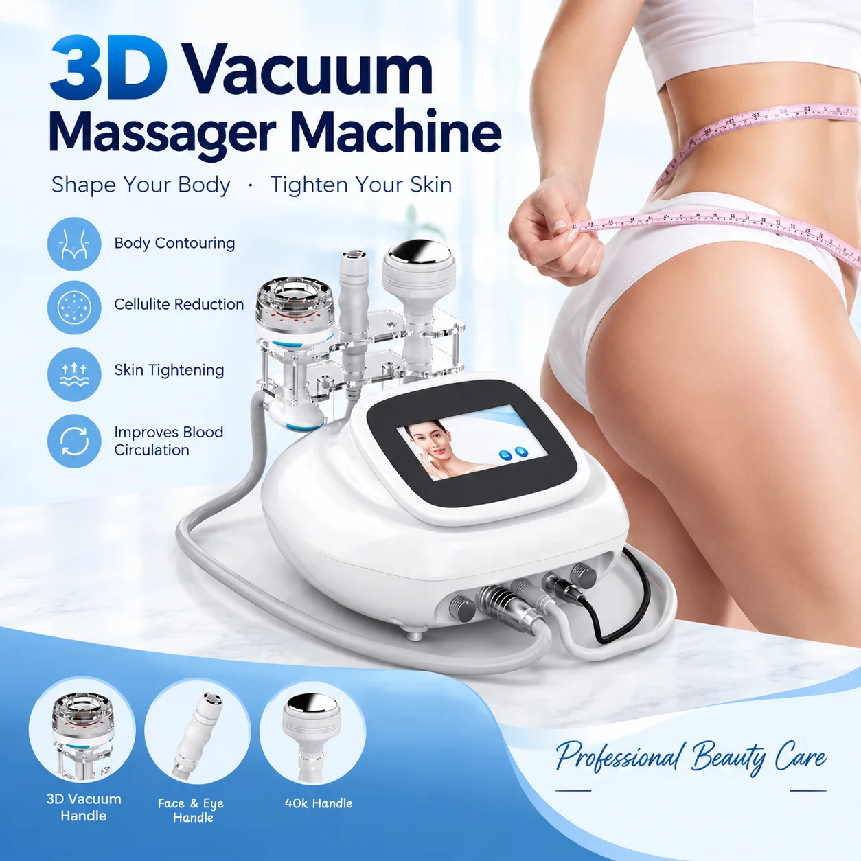 Portable Vela Body Shaping Max 4 Cavitation Vacuum Cellulite Removal Vacuum 3d Cavitation System Body Massagers Slimming Machine