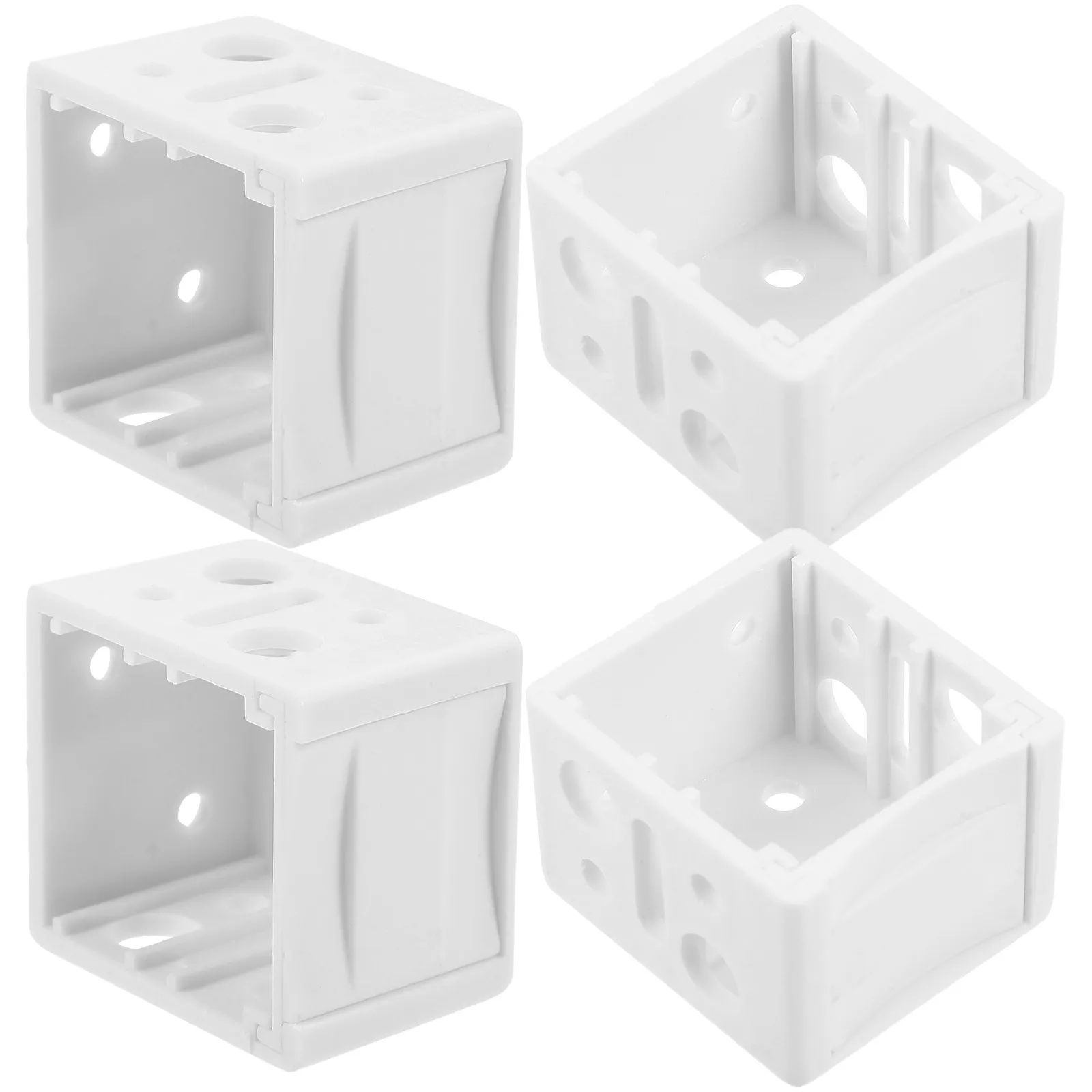 4Pcs White Blind Brackets Profile Box Stable Support Vertical Window Blinds Headrail Smooth Operation Mounting Replacement